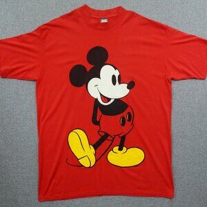 Vintage 80s Disney Mickey Mouse Nightshirt Oversized Tee One Size Sleep Shirt